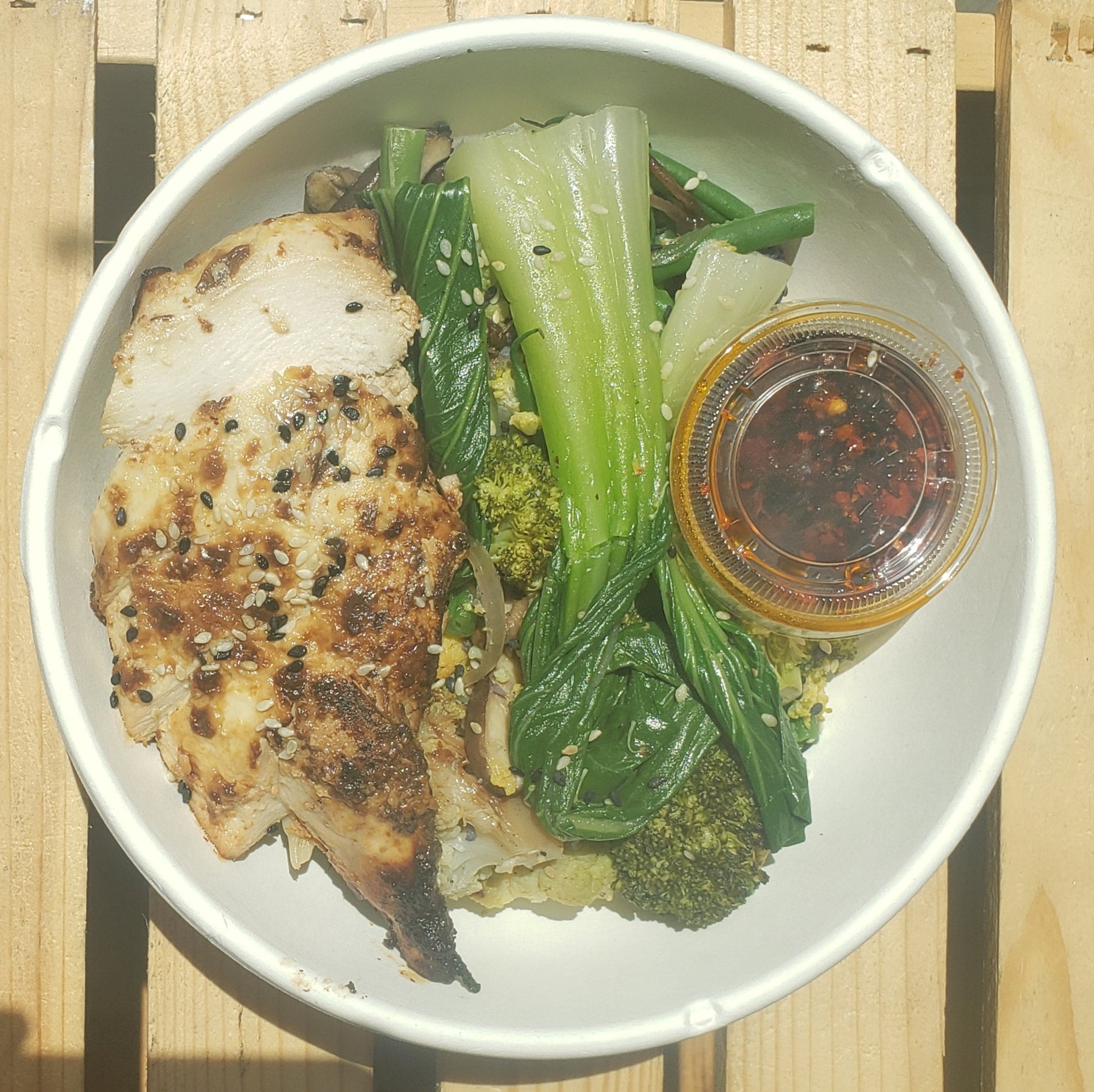 Sesame Chicken Bowl w/ Chili Crunch